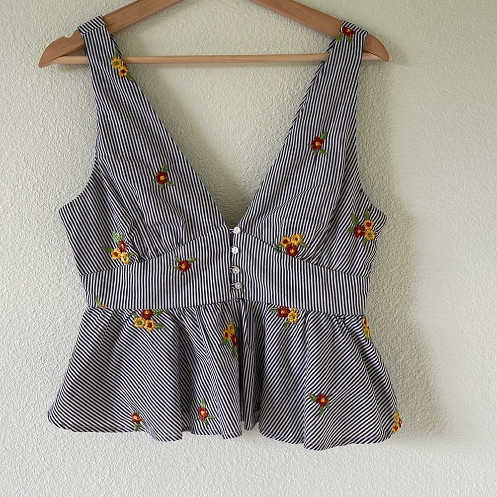 Forever 21 Contemporary Floral Tank